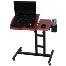 博易带散热孔笔记本电脑桌移动升降旋转置地床边家用简易桌BY-202