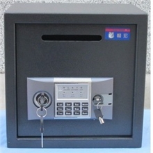 35cm高双层门投币保管箱超市酒店宾馆收银箱收钱箱保险箱