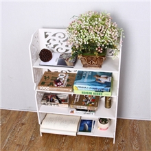 厂家批发木塑板雕花置物架80*60cm