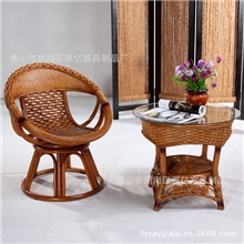 供应广东家具手工制作古典风格休闲藤椅会客椅厂家生产批发