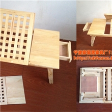 家易居床上用笔记本实木电脑桌折叠可升降桌子