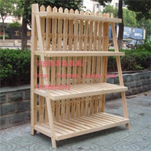 家易居实木花架四层实木货架杂物架货架置物架