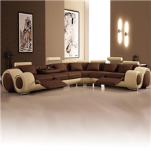 真皮沙发厂家米图现代沙发大户型客厅组合创意转角带隐形茶几