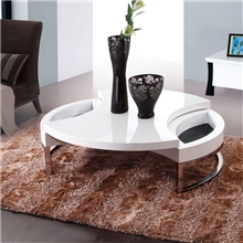 【伙拼】宇宁茶几白色旋转烤漆茶几个性茶几厂家直销