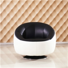 米图沙发单人沙发旋转椅真皮沙发黑白沙发个性创意沙发Y03