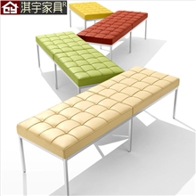 【伙拼】批发不锈钢架PU皮艺服装店铺等候长凳商场长凳鞋店换鞋凳