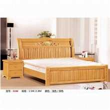 厂家直销批发1.5/1.8米简约实木床非橡木床卧室双人大床