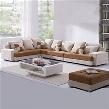 悦美达客厅转角沙发高档沙发批发休闲布艺沙发组合沙发五件套