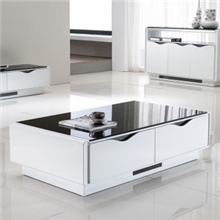 厂家直销钢化玻璃茶几布纹高档茶几四抽批发多省包邮