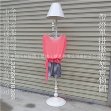 铁艺服装架带灯铁艺服装展示架落地挂衣架铁艺服装店现货批发