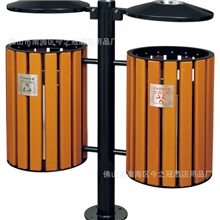 A-107环保特价钢木垃圾桶户外垃圾箱小区物业垃圾桶