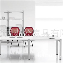 上海办公家具板式会议桌简约办公电脑桌接待洽谈桌条形钢架会客桌