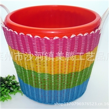 供应塑料编织洗衣篮脏衣筐，美观，耐水，型号规格齐全
