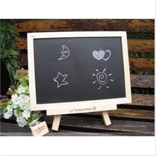 大号原木磁性留言板双面黑板白板支架黑板韩版热卖