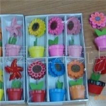 花缸名片夹木制留言夹实用喜庆摆设品卡通木制花盆照片夹