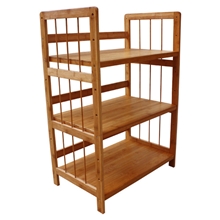 批发竹家具12年新款厨房置物架加厚平板微波炉架三层