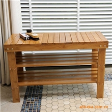 供应竹制品楠竹制作多功能三层换鞋凳放鞋凳可做鞋架