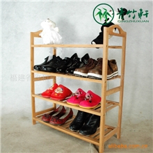 厂家直销楠竹制品青竹轩鞋架4层