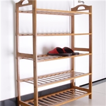 绿竹园青竹轩楠竹鞋架五层鞋架收纳放鞋架