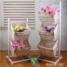 厂家直销~田园风格家具报刊架~简约时尚白色书报架吊篮展示架