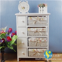 批发供应田园家具地柜八抽精品床头柜收纳柜客厅柜