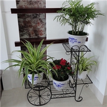 滢发田园风格铁艺花架落地式四层花架花盆架现货yf08