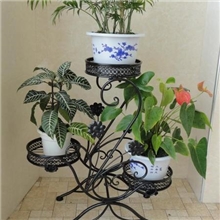 滢发铁艺欧式落地式花架阳台三层花架移动花架现货yf06