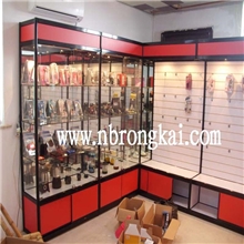 厂家直销宁波精品玻璃柜展示柜，可来图来样定做，免费安装