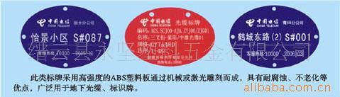 供应ABS标牌