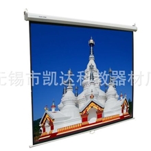 厂家批发优质100英寸白塑手动投影机幕布另可定制