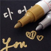 绚烂金闪亮银效果超炫黑卡油漆笔相册必备颜色可选