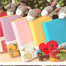 韩国文具布艺笔记本糖果色小毛驴蕾丝布面日记本|记事本|笔记本
