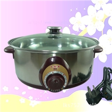 雷克斯28CM不锈钢电火锅节能锅电热锅暖锅电锅涮肉锅