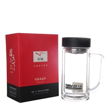 天旗正品直销高品质时尚天旗馨悦玻璃水杯水晶杯办公杯