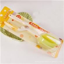 批发供应正品小鸡卡迪海绵360度旋转奶瓶刷奶嘴刷2个装KD3084