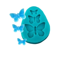 翻糖蛋糕模具3只蝴蝶果冻布丁模巧克力手工模DIY烘培批发