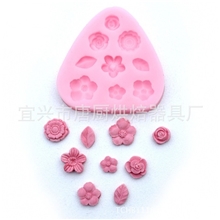 烘培DIY/多种花硅胶树脂模翻糖蛋糕工具粘土软陶手工皂模具