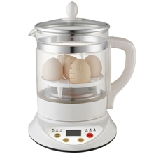 鑫威F08微电脑花茶壶玻璃养生电热水壶无金属可蒸蛋多功能