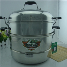 批发销售无磁不锈钢蒸锅特厚复底双层蒸锅多用锅蒸锅