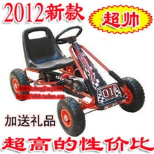 儿童童车四轮车脚踏卡丁车沙滩车健身车可充气轮胎有倒车可批发