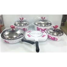 厂家供应铝制不粘套锅礼品锅奶锅煎锅便携环保不粘锅
