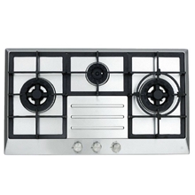 【优质直销】供应不锈钢三眼高档灶大面板燃气灶方便耐用（图）