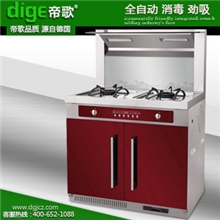 德国工艺Dige正品集成环保灶全自动侧吸集成灶优美大方一体灶
