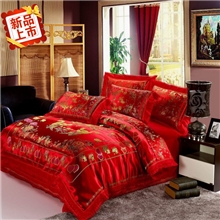 2013新品杭州绸缎婚庆床上用品结婚四件套厂家批发支持团购