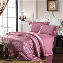 优卡丝提花绣花四件套奢华婚庆大红田园套件加大被套床单枕套批发