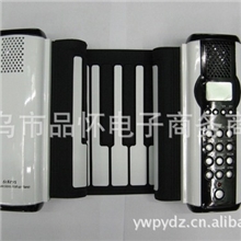 新61键增强手感手卷式硅胶电子琴，内置立体声喇叭，LED数码显示