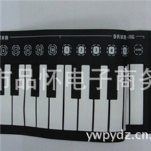 49键手卷式硅胶电子琴，操作简单方面，LED指示灯