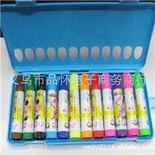 绘画粗头可洗盒装12色水彩笔，1009-12水彩笔，专业儿童益智文具