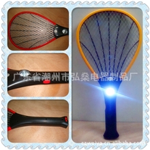 小家电批发最新款充电带LED灯时尚网面造型电蚊拍灭蚊拍灭蚊器