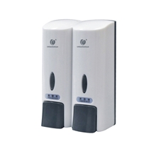 厂家热销创点双头手动ABS塑料皂液器单头带锁皂液机